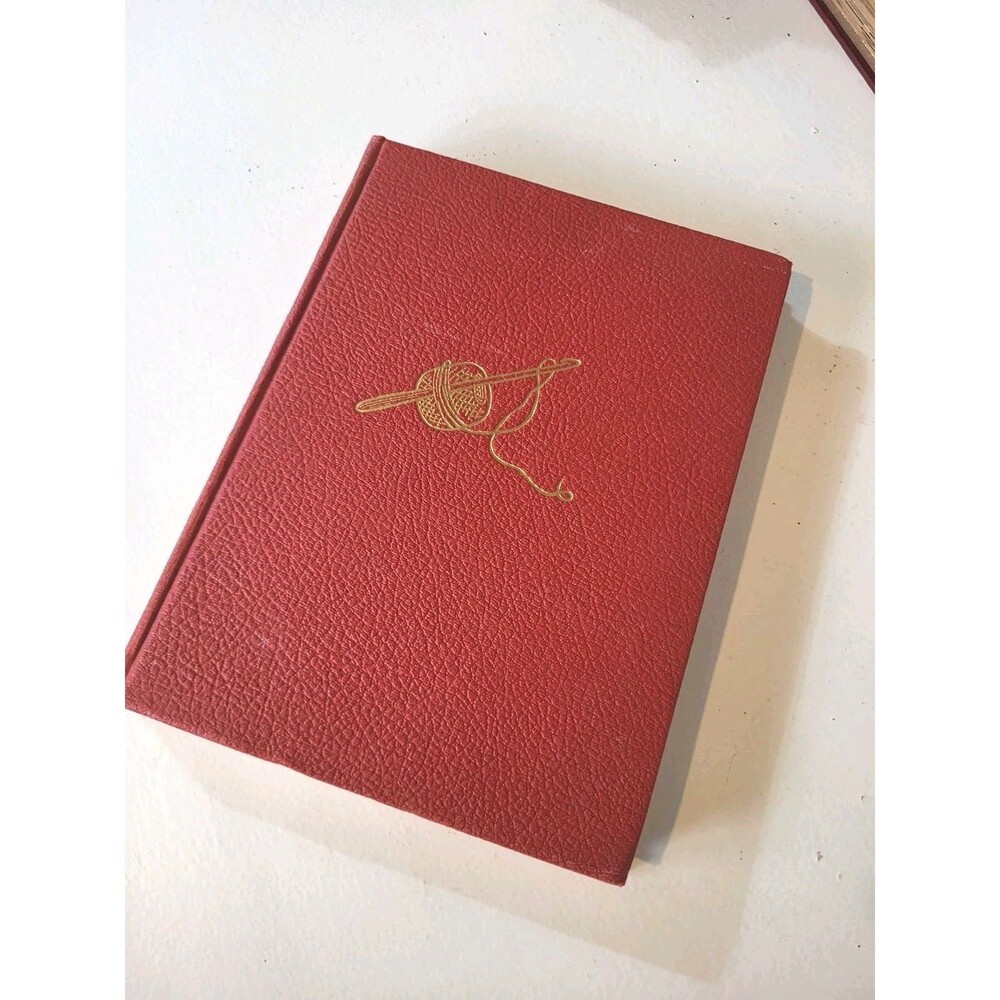 Vintage Complete Book of Crochet Red Hardcover Homemade Crafting Instruction